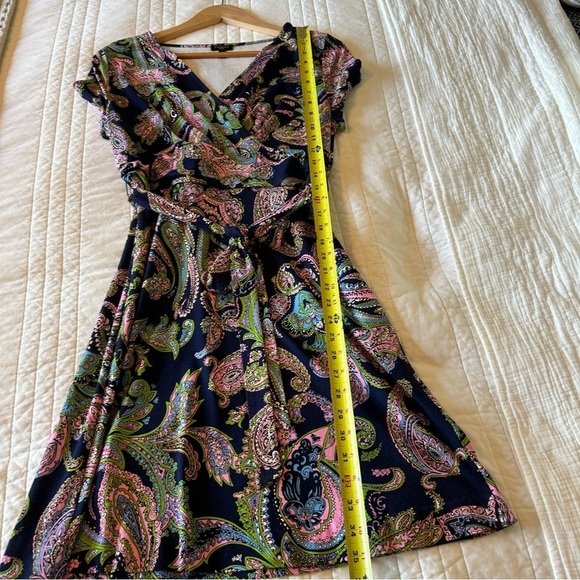 Talbots Faux Wrap Belted Dress. Suze MP. - Picture 11 of 15